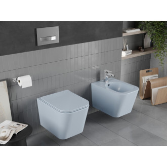 Mexen Teo rimless WC + SLIM soft-close sedátko,  Duroplast, šedomodrá matná 30854069