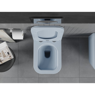 Mexen Teo rimless WC + SLIM soft-close sedátko,  Duroplast, šedomodrá matná 30854069