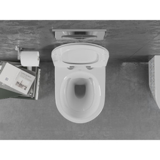 Mexen Lena rimless WC se štíhlým sedátkem soft-close, Duroplast, bílo/černý vzor 30224095