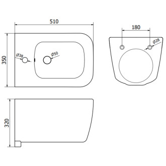 MEXEN STELLA BIDET závěsný bidet 51 cm 35685100