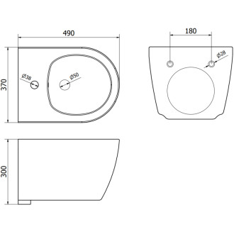 MEXEN CARMEN závěsný bidet 49 cm 35884900