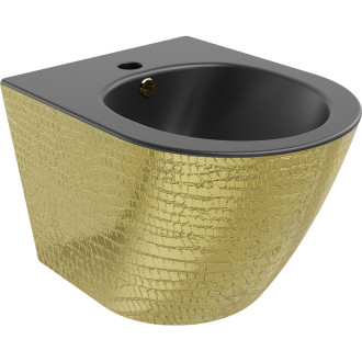 Mexen Lena závěsný bidet, matná černo/zlatá stupnice - 35224878