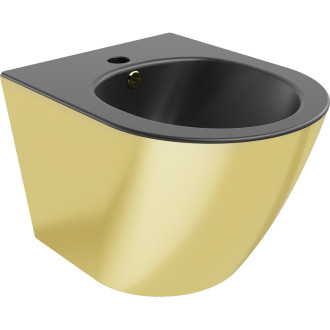Mexen Lena závěsný bidet, matná černá/zlatá - 35224876