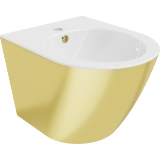 Mexen Lena závěsný bidet, bílá/zlatá - 35224806