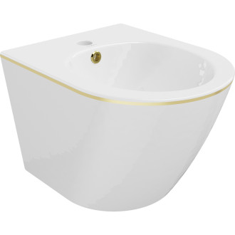 Mexen Lena závěsný bidet, bílo/zlatá linka - 35224805