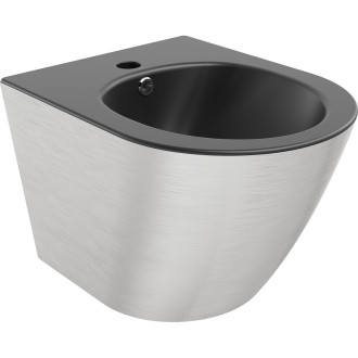 Mexen Lena závěsný bidet, matná černá/stříbrný vzor čar - 35224873