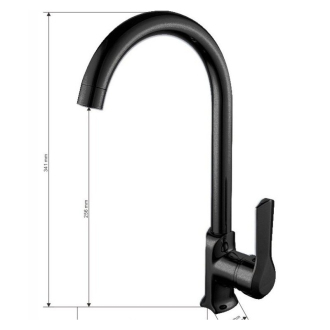 MEXEN SABRE Black kuchyňská baterie 72190-70