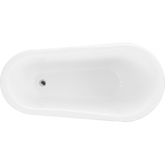 Mexen Retro volně stojící vana 150 x 73 cm bílá chromové nohy - 53251507300-00