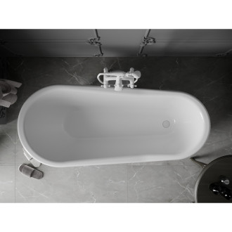Mexen Retro volně stojící vana 170 x 75 cm bílá, bílé nohy - 53251707500-20