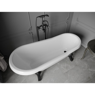 Mexen Retro volně stojící vana 170 x 75 cm bílá, černé nohy - 53251707500-70