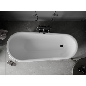 Mexen Retro volně stojící vana 170 x 75 cm bílá, černé nohy - 53251707500-70