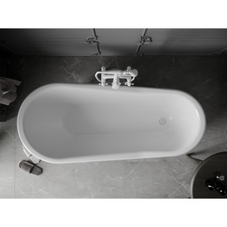Mexen Retro volně stojící vana 170 x 75 cm bílá/černo bílé nohy - 53251707575-20