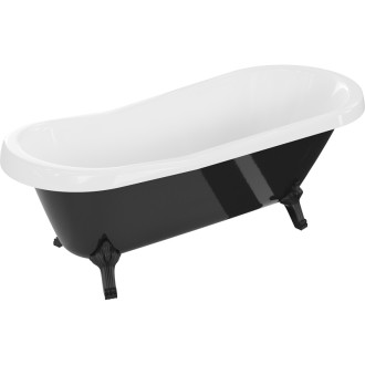 Mexen Retro volně stojící vana 170 x 75 cm bílá/černá černé nohy - 53251707575-70