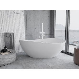 Mexen Parma volně stojící vana z konglomerátu 160 x 95 cm, matná bílá - 57231609500