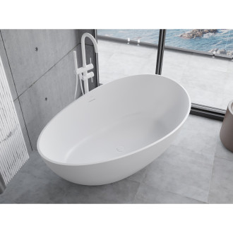 Mexen Parma volně stojící vana z konglomerátu 160 x 95 cm, matná bílá - 57231609500