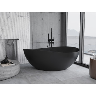 Mexen Parma volně stojící vana z konglomerátu 160 x 95 cm, matná černá - 57231609570