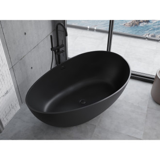 Mexen Parma volně stojící vana z konglomerátu 160 x 95 cm, matná černá - 57231609570