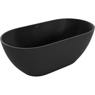 Mexen Rimini volně stojící vana z konglomerátu 150 x 75 cm, matná černá - 57241507570