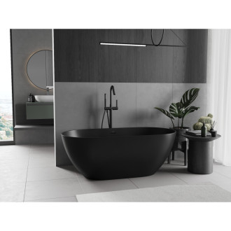 Mexen Rimini volně stojící vana z konglomerátu 150 x 75 cm, matná černá - 57241507570