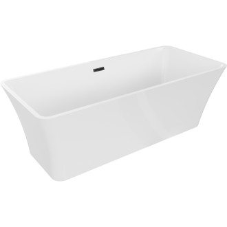 Mexen Tonia volně stojící vana 170 x 75 cm, bílá, černý přepad - 52171707500-70