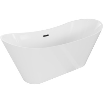 Mexen Celia volně stojící vana 170 x 75 cm, bílá, černý přepad - 52331707500-70