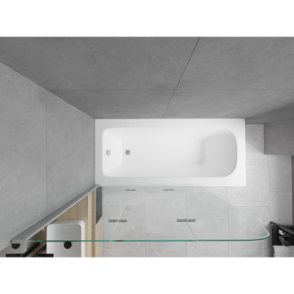 Mexen Vega vana 170x70cm panel + zástěna 120 cm, transparent, chrom 550117070X9012030100