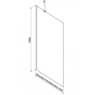 Mexen Cube vana 180x80cm panel + zástěna 80 cm, průhledná, zlatá 550518080X9508000050