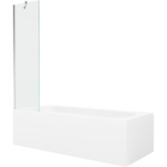 Mexen Vega vana 150x70cm panel + zástěna 50 cm, transparent, chrom 550115070X9505000001