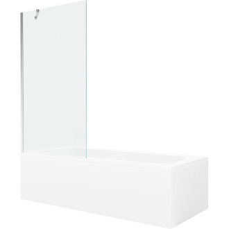 Mexen Vega vana 150x70cm panel + zástěna 90 cm, transparent, chrom 550115070X9509000001
