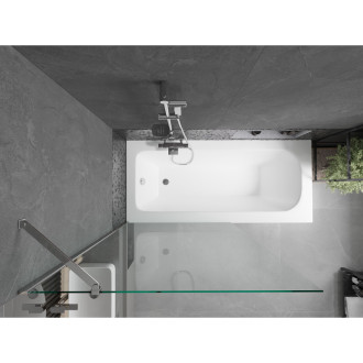 Mexen Vega vana 150x70cm panel + zástěna 100 cm, transparent, chrom 550115070X9510000001