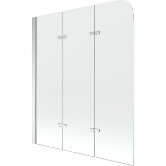 Mexen Felix 3-křídlá vanová zástěna 120 x 140 cm, transparentní, chrom - 890-120-003-01-00
