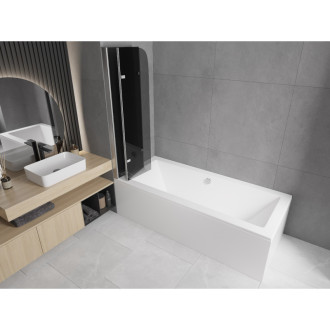 Mexen Felix 3-křídlá vanová zástěna 120 x 140 cm, grafit, chrom - 890-120-003-01-40