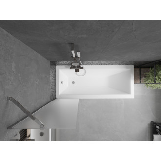 Mexen Next vanová zástěna jednokřídlá 50 x 150 cm, mráz, chrom - 895-050-000-00-30-01