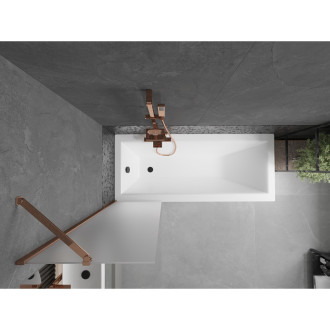 Mexen Next vanová zástěna jednokřídlá 50 x 150 cm, mráz, růžové zlato - 895-050-000-00-30-60
