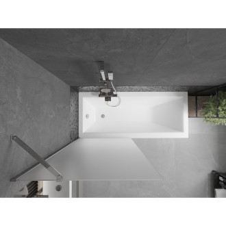 Mexen Next vanová zástěna jednokřídlá 80 x 150 cm, mráz, chrom - 895-080-000-00-30-01