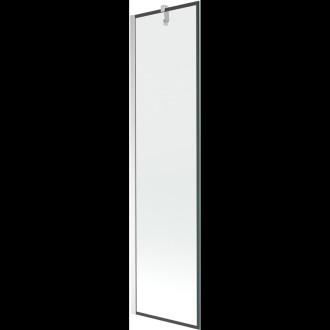 Mexen Next vanová zástěna jednokřídlá 50 x 150 cm, černý vzor, chrom 895-050-000-00-70-01