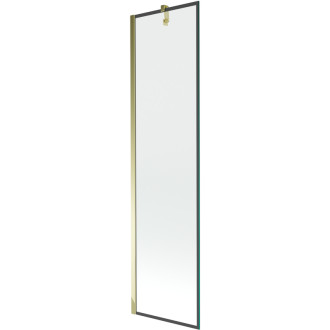 Mexen Next vanová zástěna jednokřídlá 50 x 150 cm, černý vzor, zlatá 895-050-000-00-70-50