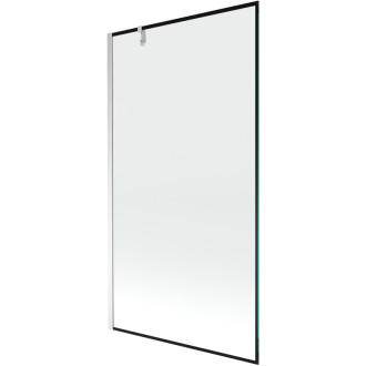 Mexen Next vanová zástěna jednokřídlá 100 x 150 cm, černý vzor, chrom 895-100-000-00-70-01
