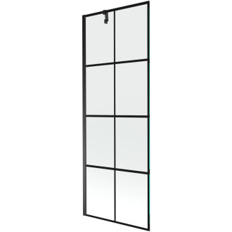 Mexen Next vanová zástěna jednokřídlá 70 x 150 cm, černý vzor, černá 895-070-000-00-77-70