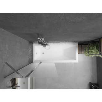Mexen Flip vanová zástěna jednokřídlá 80 x 150 cm, mráz, chrom - 894-080-101-01-30