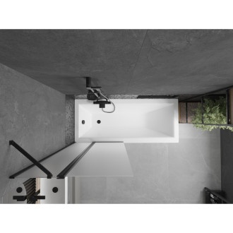 Mexen Flip vanová zástěna jednokřídlá 80 x 150 cm mrazivá, černá - 894-080-101-70-30