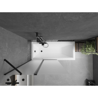 Mexen Flip vanová zástěna jednokřídlá 100 x 150 cm mrazivá, černá - 894-100-101-70-30
