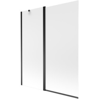 Mexen Flip vanová zástěna jednokřídlá 140 x 150 cm mrazivá, černá - 894-140-101-70-30