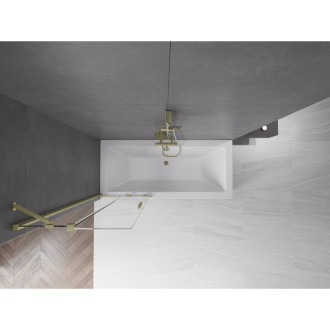 Mexen Velar vanová zástěna, 75x150, transp., broušené zlato 896-075-000-01-55
