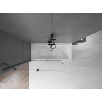 Mexen Velar vanová zástěna posuvná 130x150, transp., šedá kartáč. 896-130-000-01-66