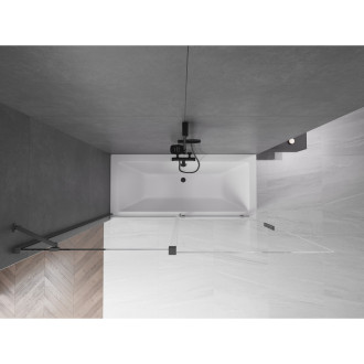 Mexen Velar vanová zástěna posuvná 170x160, transp., šedá kartáč. 896-170-000-01-66