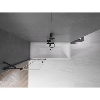 Mexen Velar vanová zástěna, 75x150, transp., černá 896-075-000-01-70