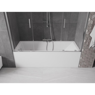 Mexen Velar Duo vanová zástěna, 170x150, transp., chrom 896-170-000-02-01