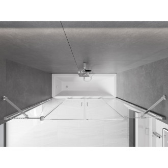 Mexen Velar Duo vanová zástěna, 200x150, transp., chrom 896-200-000-02-01