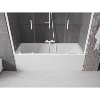 Mexen Velar Duo vanová zástěna, 170x150, transp., bílá 896-170-000-02-20